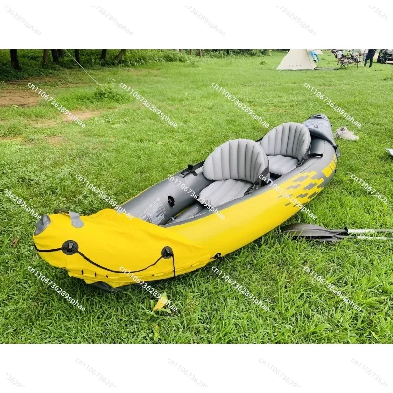 Single Double Kayak Inflatable Boat Fishing Boat Thick Rubber Canoe Drifting Boat