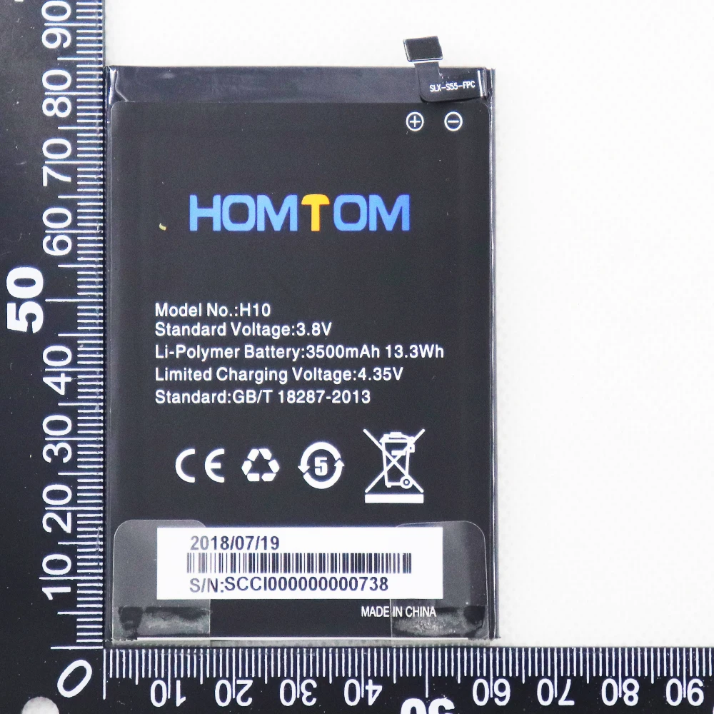 

2pcs 5pcs 10pcs Brand New Original Phone Battery For homtom h10 3500mAh