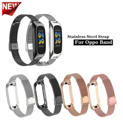 Pulseira de relógio acessórios milaneses pulseira de aço inoxidável para oppo banda eva