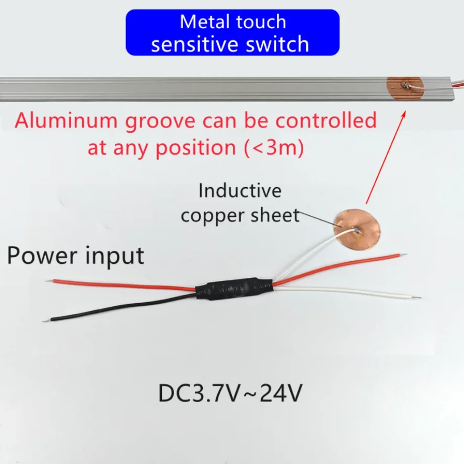 

1-2pcs Smart Home LED Light Strip Dimmer Controller DC 5V 12V 24V Intelligent Touch Sensing Dimming Sensor Switch