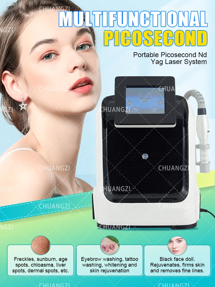 professional Q-switch Tattoo pigment removal machine portable Despeckle whitening beauty salon instrument 1064/532/1320nm