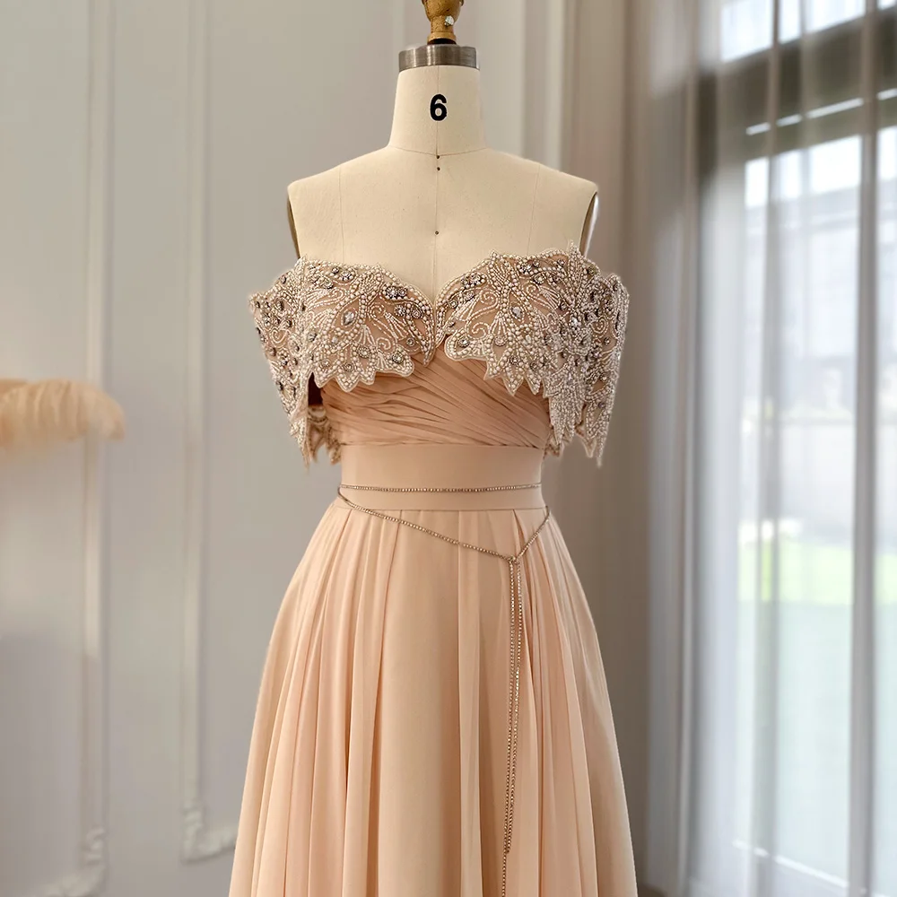 女性のための豪華な黄金のロングドレス,結婚式のためのエレガントなイブニングドレス,フォーマルモデルss302