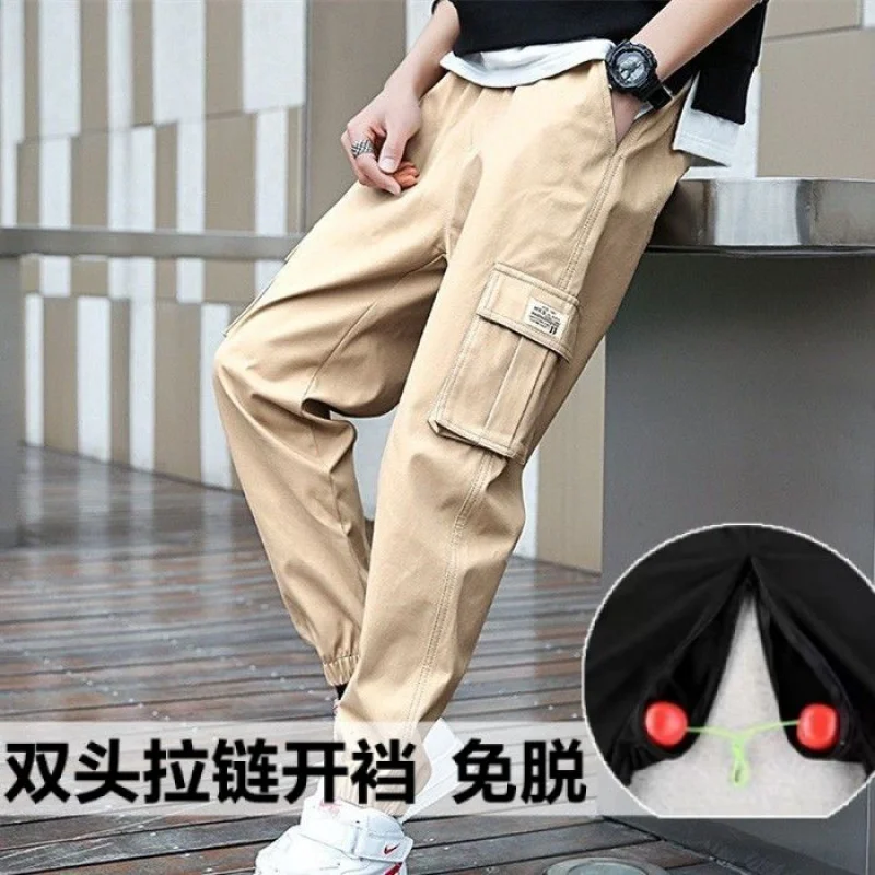 

Overalls Loose Casual Pants Invisible Zipper Open Crotch Outdoor Convenient Free off Convenient Male Driver plus Size Pants
