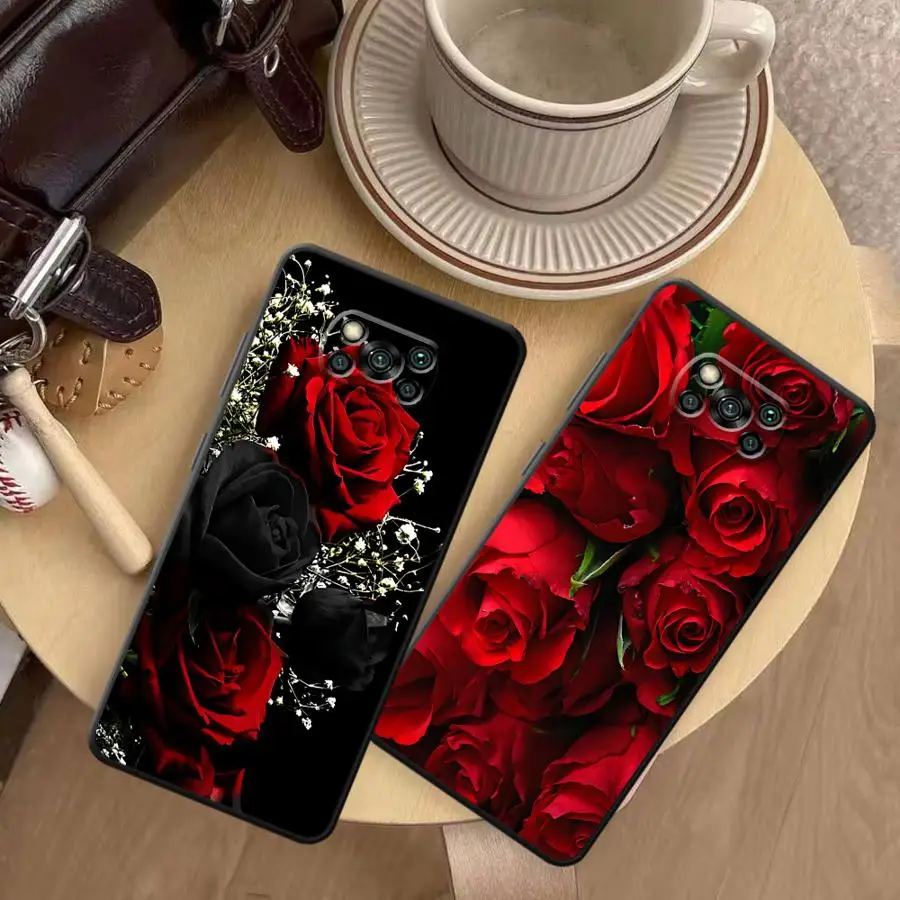 

Rose Flower Funda Phone Cover Case for Xiaomi Poco F8 X3 X4 X5 X7 Pro F3 C75 C61 C71 C50 M5 M3 M4 M7 F1