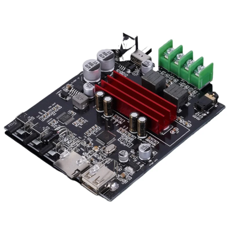 100W+100W amplifier board Bluetooth 5.3 USB flash drive PCM5102 decoding lossless player