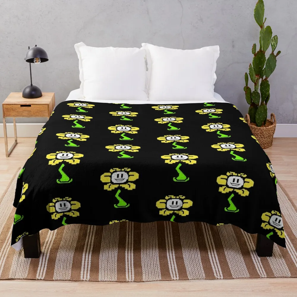 Undertale Flowey Throw Blanket Summer Beddings Flannel Fabric Bed For Baby Blankets