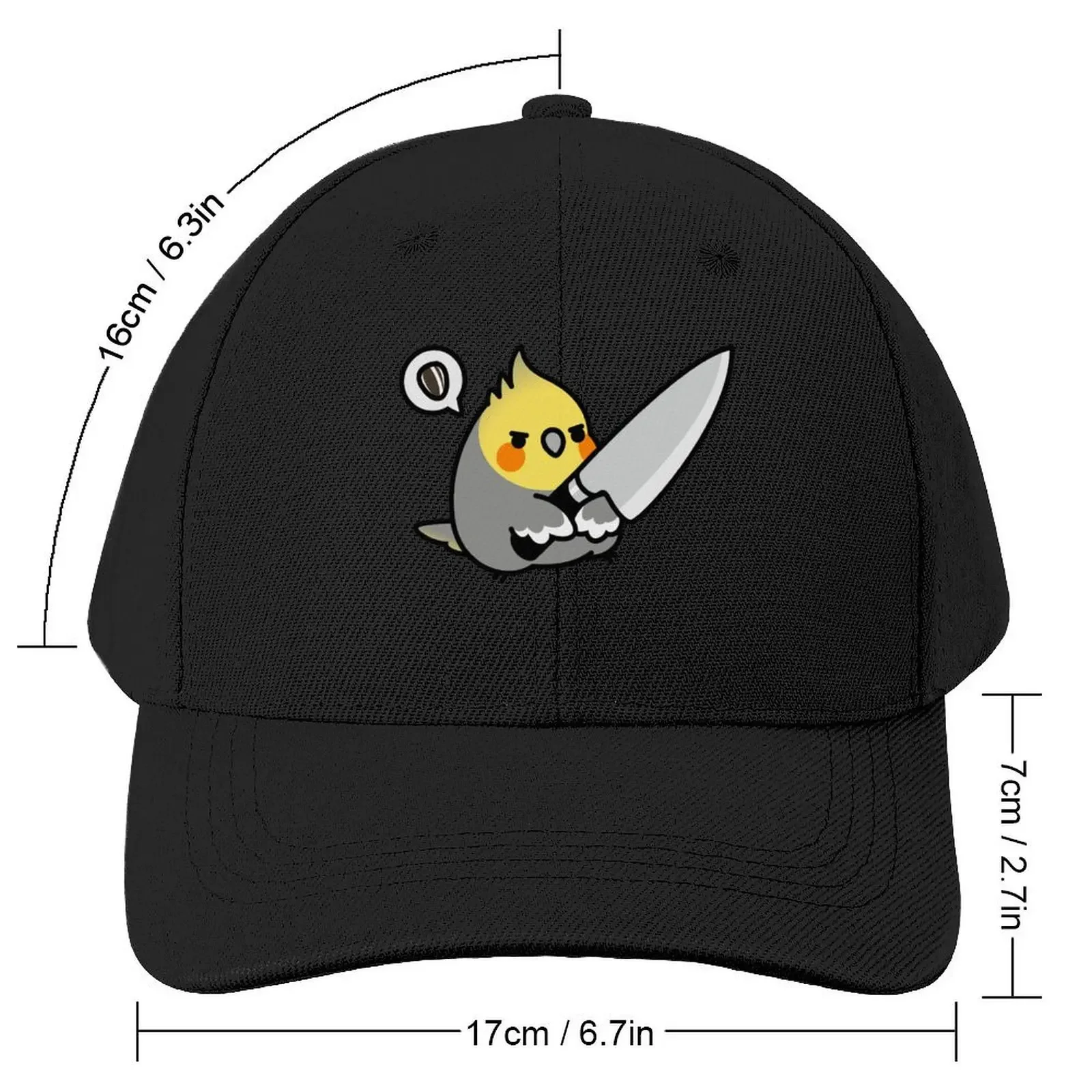 Chubby Cockatiel Knife Baseball Cap hiking hat Unique hats Brand Man cap Caps Male Women's