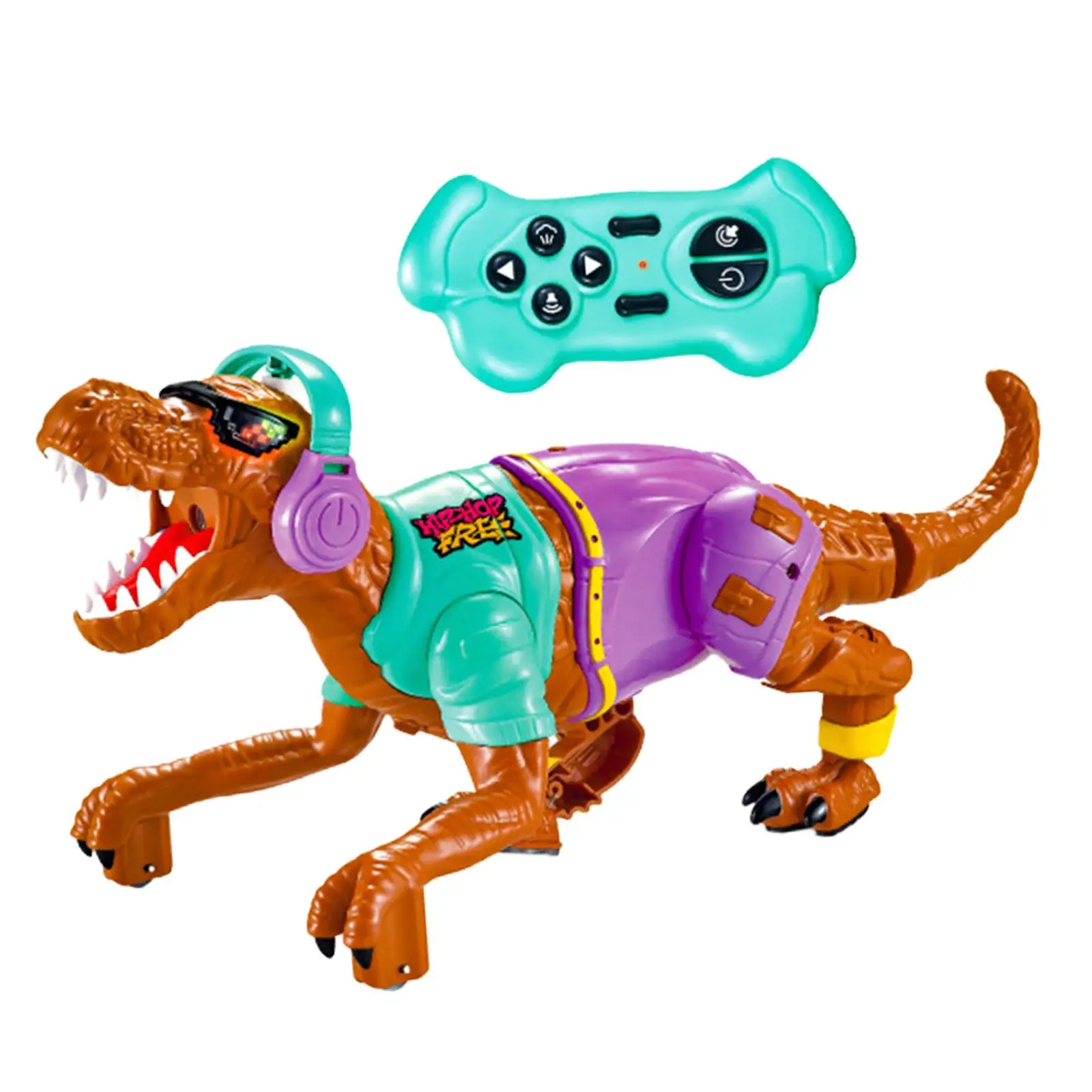 RC Walking Dino Educational Toy with Music with Spray RC Dinosaur for Children