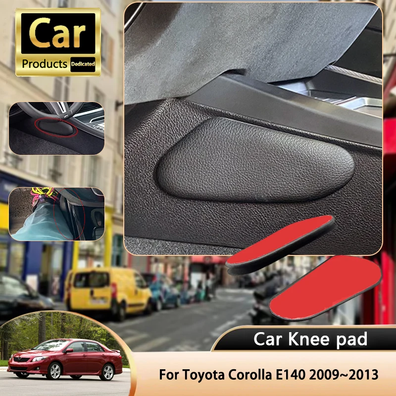 

Для Toyota Corolla E140 MK10 10th 2009~2013 автомобильный наколенник для ног из искусственной кожи, центральные подушки для отдыха, подушка для поддержки бедра, авто
