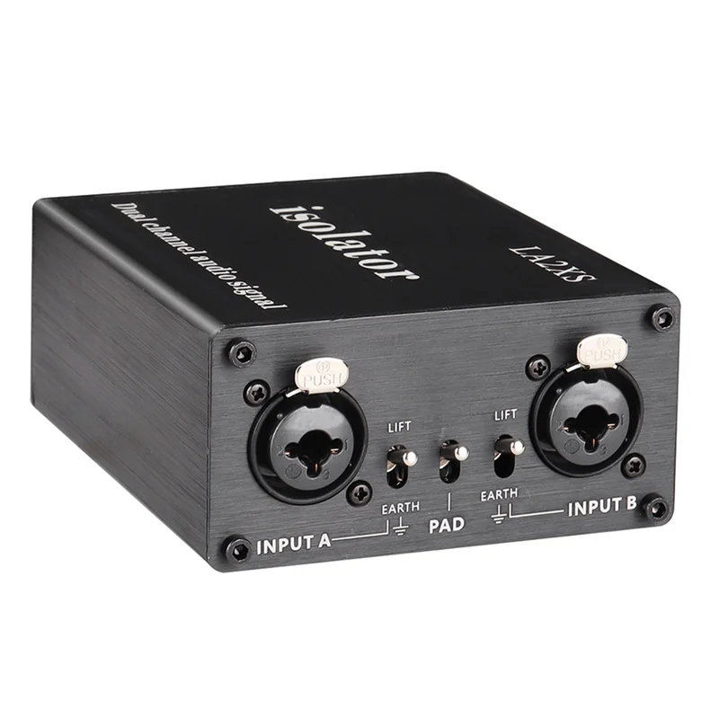 

High Quality-Audio Signal Isolator Dual-Channel Audio Isolator Noise Reduction Filter 6.5 XLR Mixer Audio Isolator
