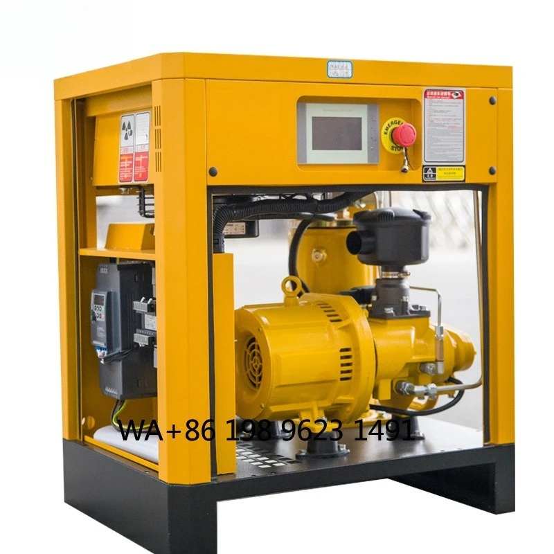 

10HP Industrial Permanent Magnet VFD Rotary Screw Air Compressor Energy Saving Export Standard Air Compressor Device