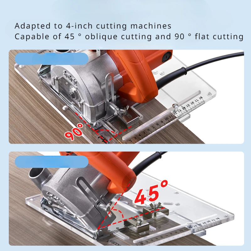 8mm Thick Acrylic Cutting Bottom Plate 45/° 90 ° Size Gong Machine Cutting Machine Inverted Board Adjustable Backing Hand Tools