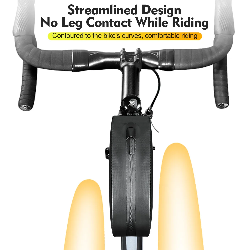 Fahrrad Tasche Wasserdicht Radfahren Top Vorne Rohr Rahmen Tasche Große Kapazität MTB Rennrad Pannier Schwarz Fahrrad Zubehör – Detail 4