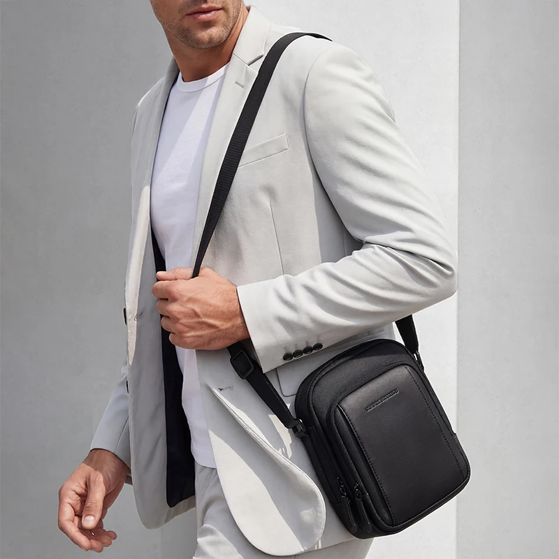 Mark Ryden Messenger Bag for Men Oxford Compact Multi Layer Pocket Business Casual Travel Everyday Crossbody Shoulder Bag