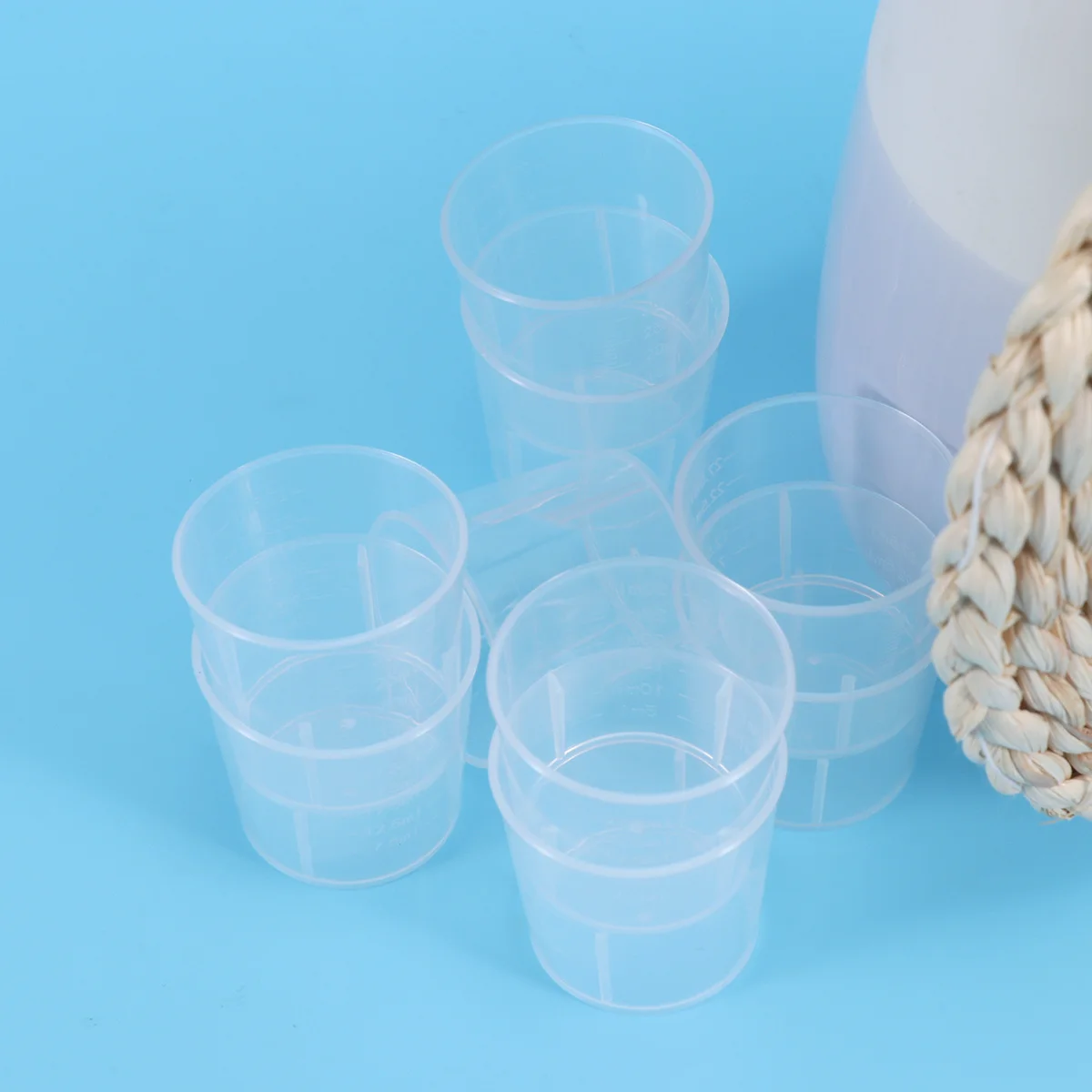 

20Pcs Plastic Measuring Cups Transparent 30ml Graduated Scale for Liquid Powder Measuring Measure Cup Plastic Measure Cup