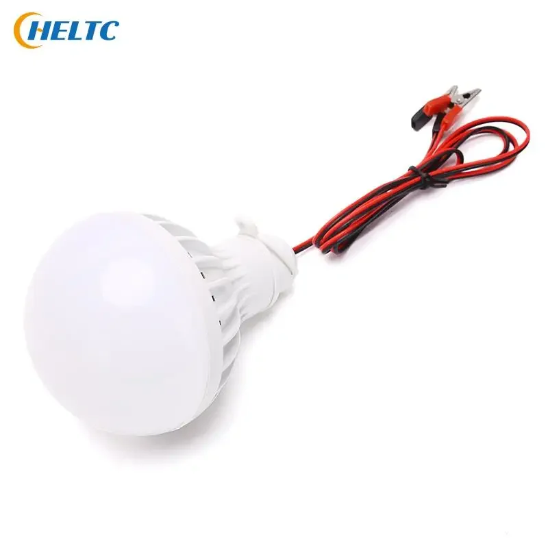 High Power LED Clip Light for Camping Solar Hunting Emergency - 3-12W 12V Portable LED Bulb
