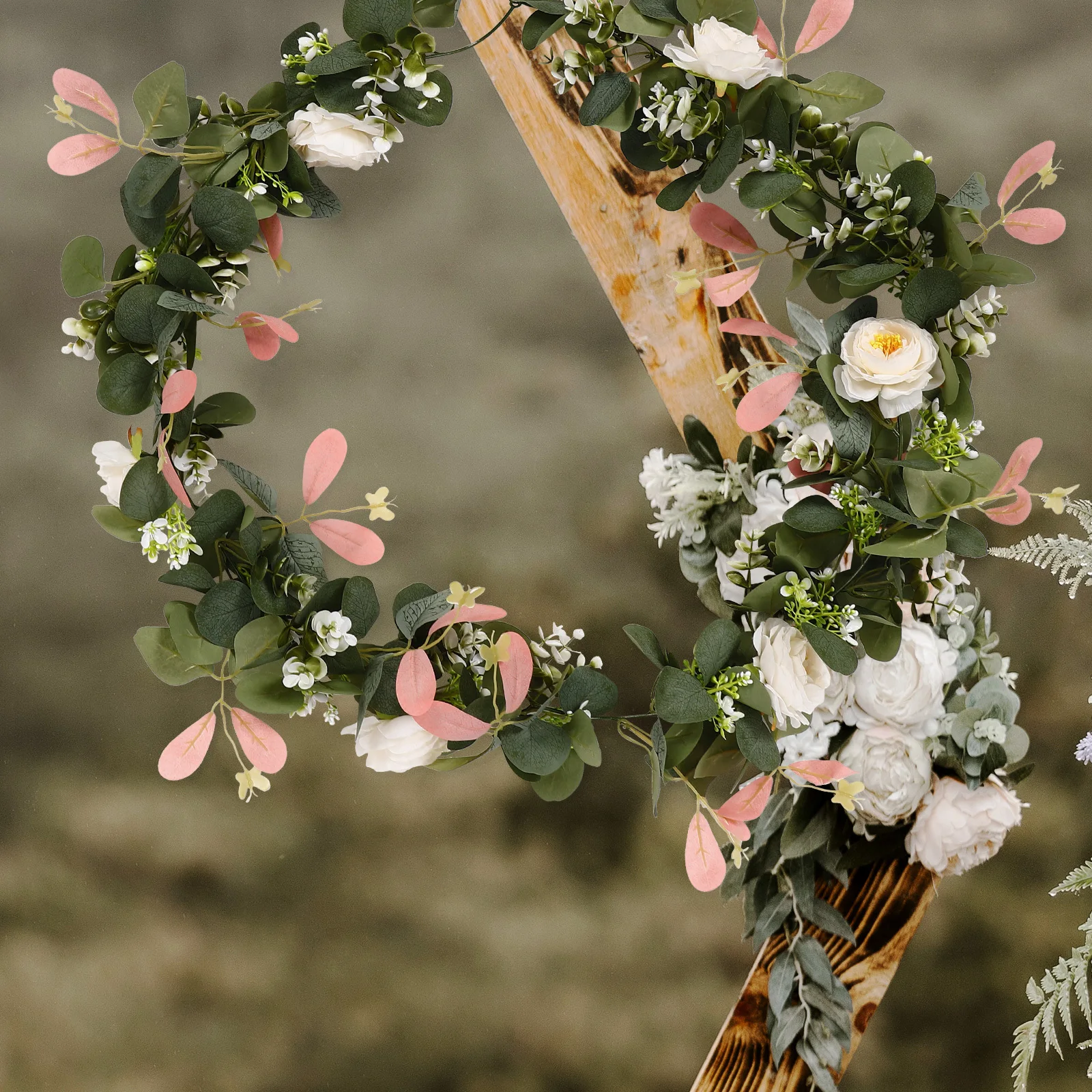 

1.5M Fake Rose Garland Artificial Flower Vine For Wedding Arch Table Wall Backdrop Decor Simulation Flower Garland Party