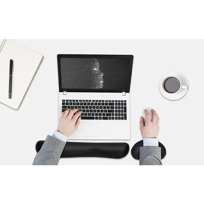 Ergonomische Tastatur-Handballenauflage mit Memory-Schaum-Mauspad-Set für Büro, Gaming, PC, Laptop - Handgelenkstütze-Mauspad – Detail 7