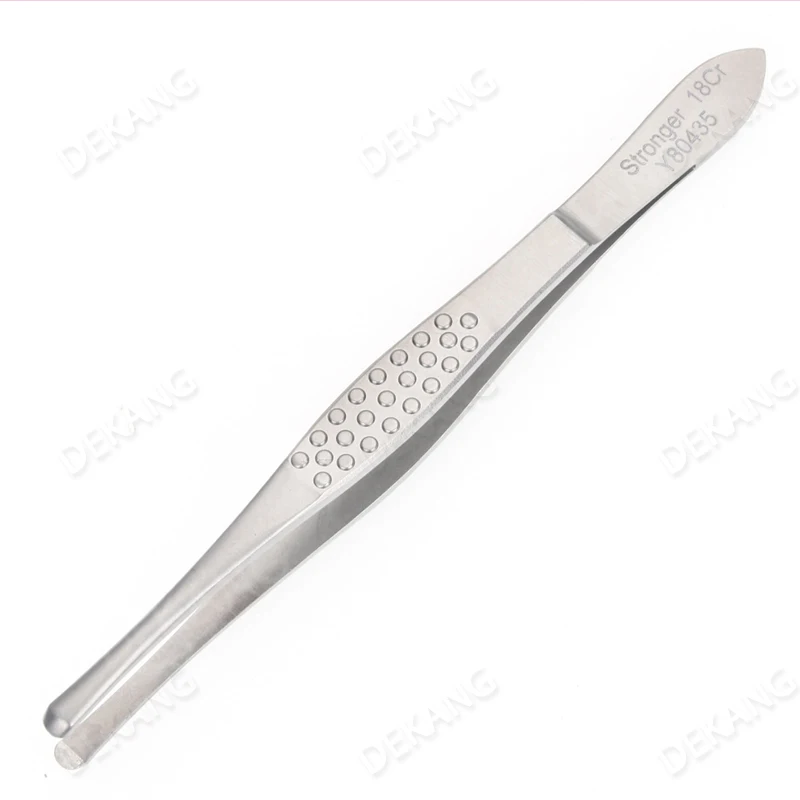 คีมตัดขนตาหัวกลมตรงสแตนเลสสำหรับการถอดขนตาและกรรไกรตัดแต่งทรงคิ้ว