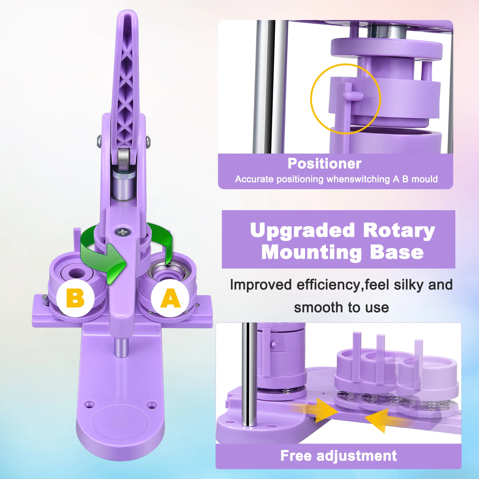 Badge Button Maker Mold,Interchangeable Die Mold, Punching Mold, Slide Rail Mold,Button Making, DIY Round Pin Maker, 25mm