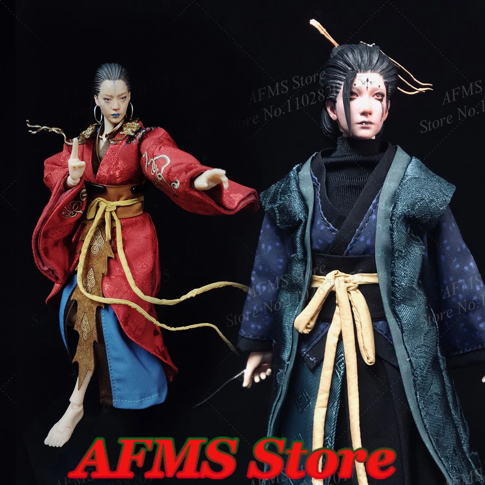 1/12 Women Soldier Robe Dress Black Myth Wukong Spider Goblin Demon King Golden Dragon Clothes Set Fit 6Inch Action Figure Body