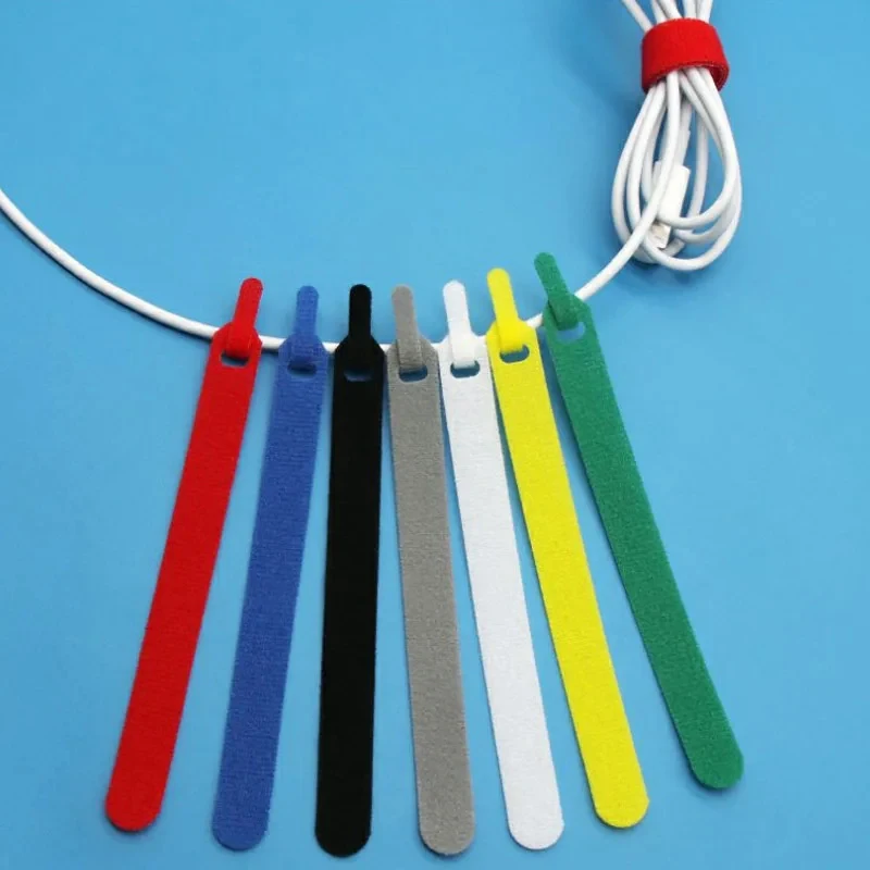 10-100Pcs Detachable Cable Ties Colored Plastics Reusable Cable Ties Nylon Loop Wrap Zip Ttype Cable Tie Wire Bandage Tie