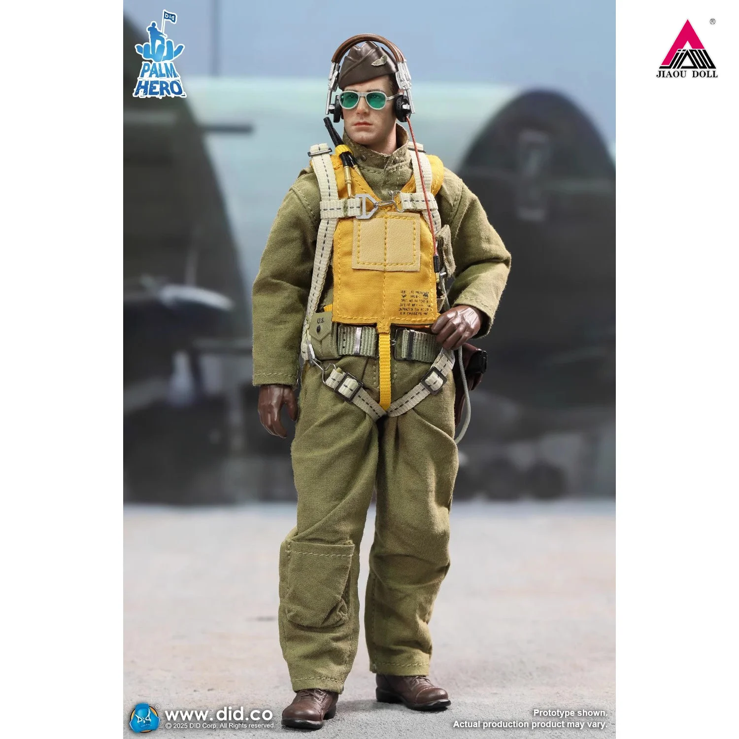 DID XA80032 1/12 2차 세계 대전 미 육군 공군 조종사 장교 세트 남성 군인 6'' 액션 피규어 바디 인형 모델 소장품