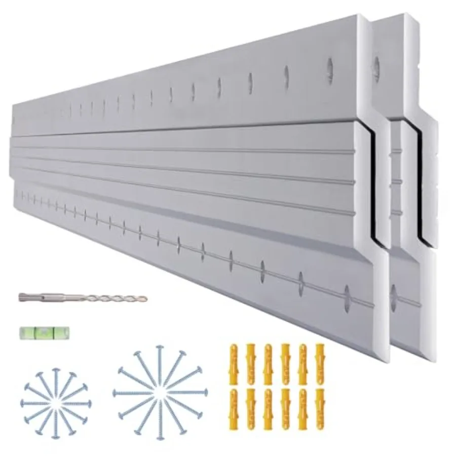 

41 inch French Cleat Hanger Heavy Duty 500 Lbs Load 2 Pairs Aluminum Z Clips French Cleats Interlocking Wall Mount Bracket Hard
