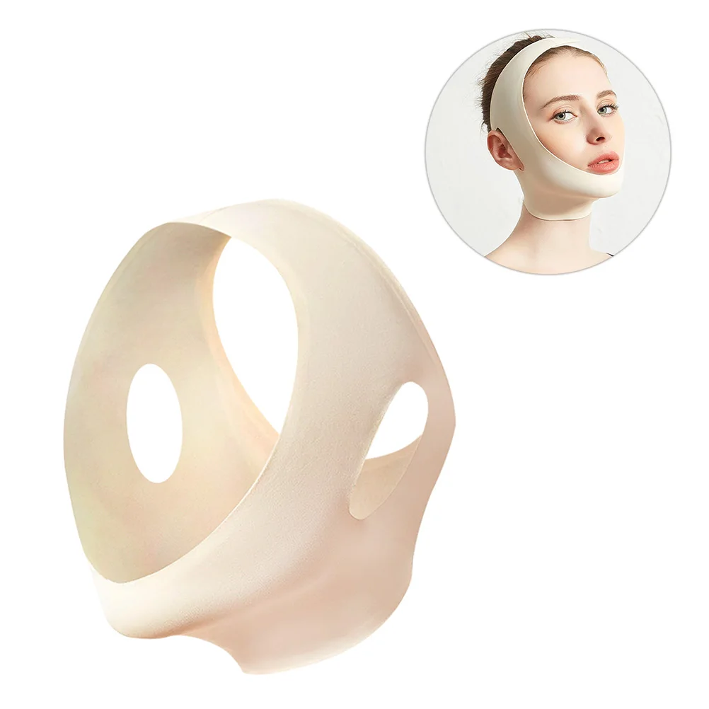 

Adjustable V Face Mask Thin Face Belt Breathable Skin-Friendly Chin Support Firming Lifting Belt For Women Girls Skin Tone Size