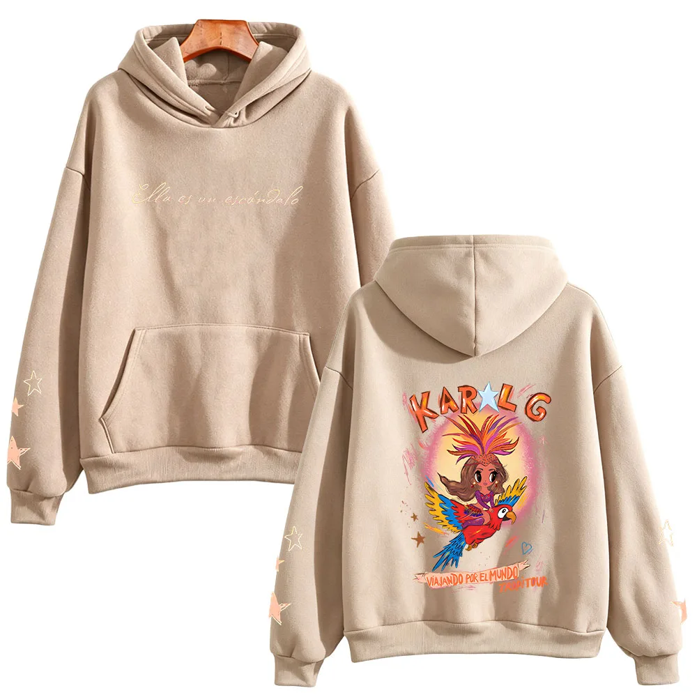 Ivonny Hoodie Karol G Graphic Clothes Unisex Men Women Pullover Sweatshirt Loose Long Sleeve Fans Autumn Winter Tops Streetwear