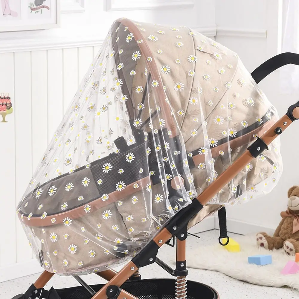 

Daisy Pattern Anti-mosquito Star Pattern Baby Stroller Mosquito Curtain Stroller Accessory Pram Net Baby Sunshade Mosquito Net