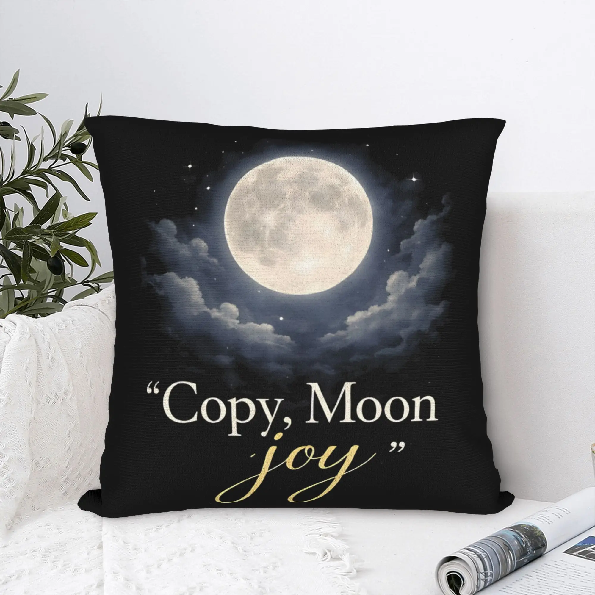 Copy Moon Joy Pillow Case  Print Pillow Cover Funny Pillowcases For Sofa Home Decor