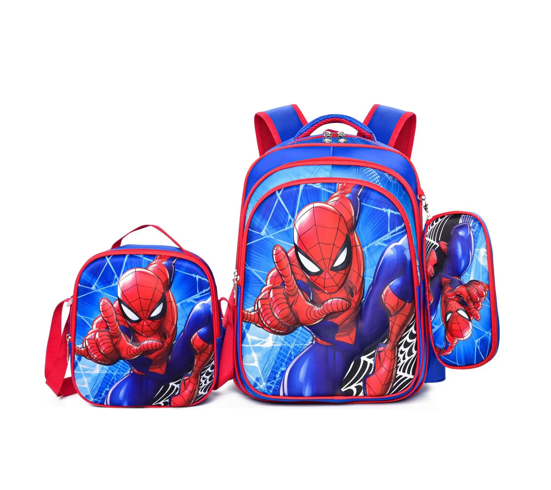 Stitch 3 uds. Mochilas escolares para niños, mochila impermeable para coches de estudiantes de regreso a la escuela, estuche para lápices para niñas, bolsas de almuerzo aislantes para niños