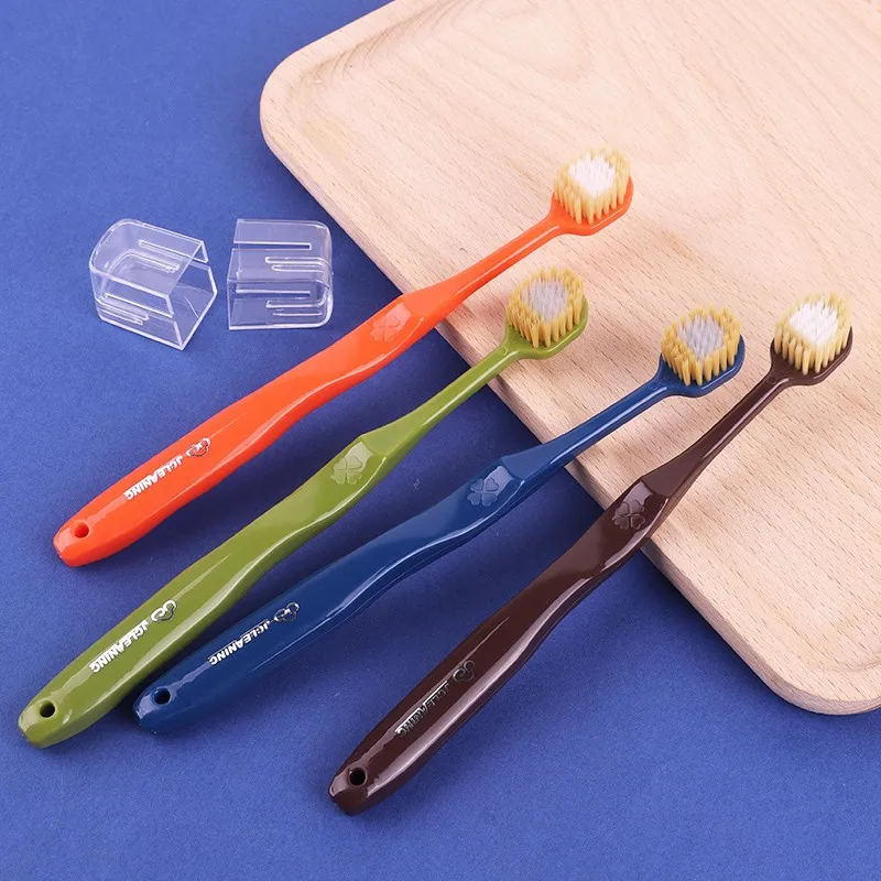 4 PC Adult Toothbrush For Home Use Soft Wide Head, Light Luxury Individual Packing Deep Cleaning Teeth Oral Gum Care Suit