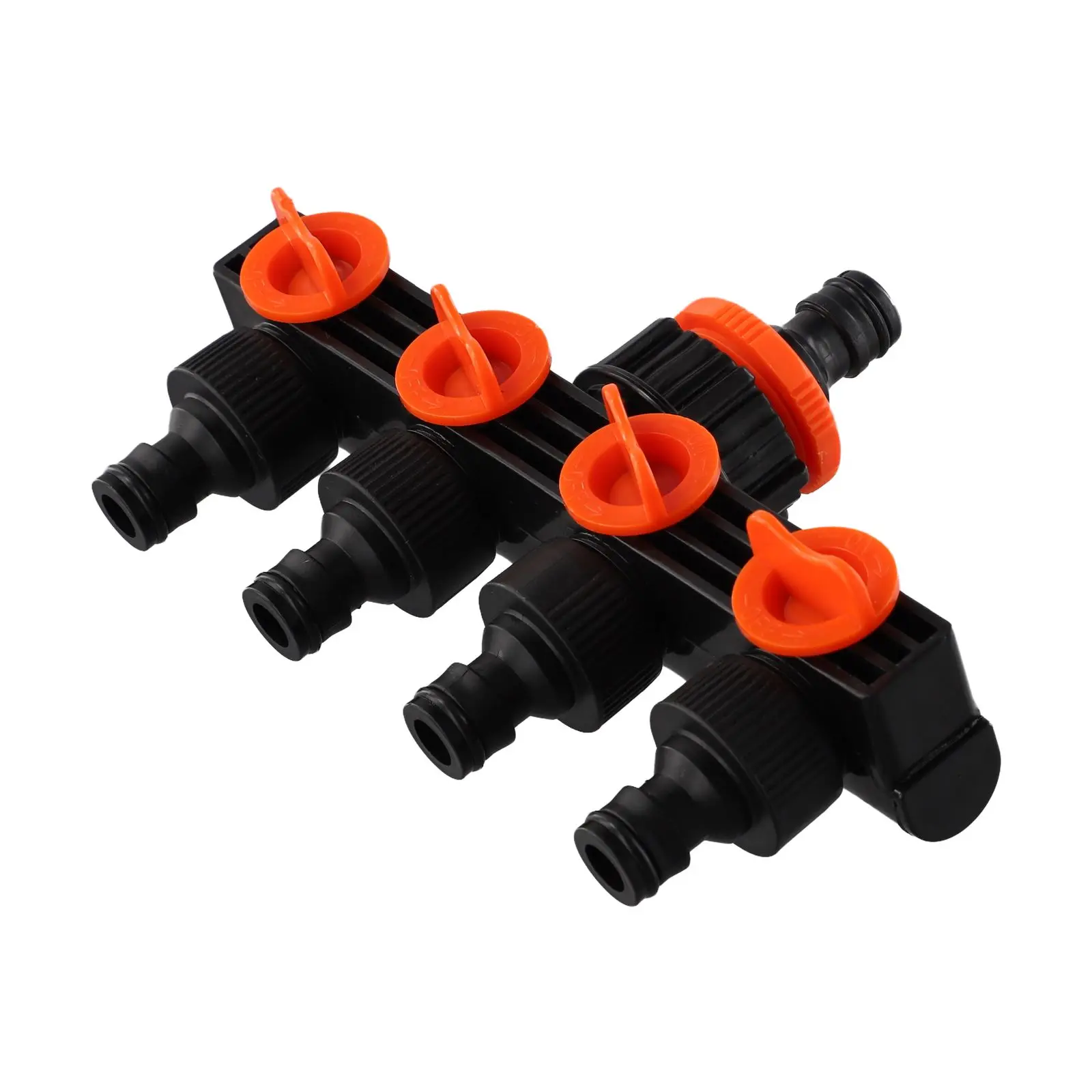 4 Outlet Water Distributor with Separate Valve Controls for Zone-Specific For Garden and Agricultural Irrigation