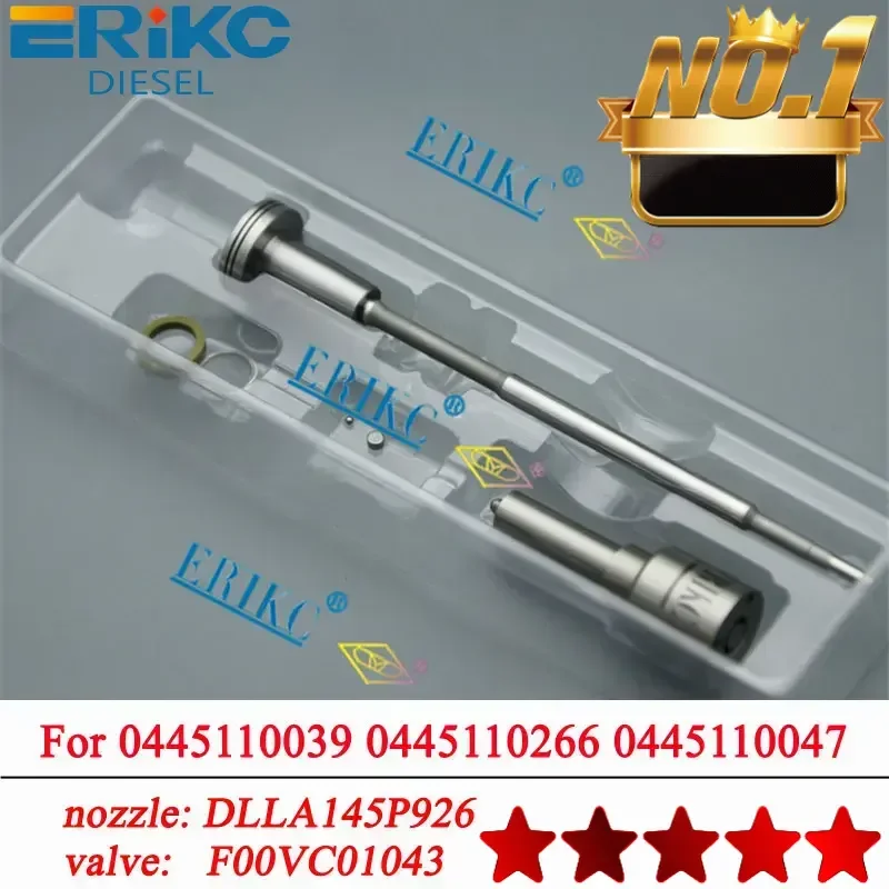 

ERIKC 0 445 110 047 Injector Repair Kits DLLA145P926 Valve F00VC01043 Fits E39 E46 330d 530d X5 730d 7785984 For BMW 0445110047