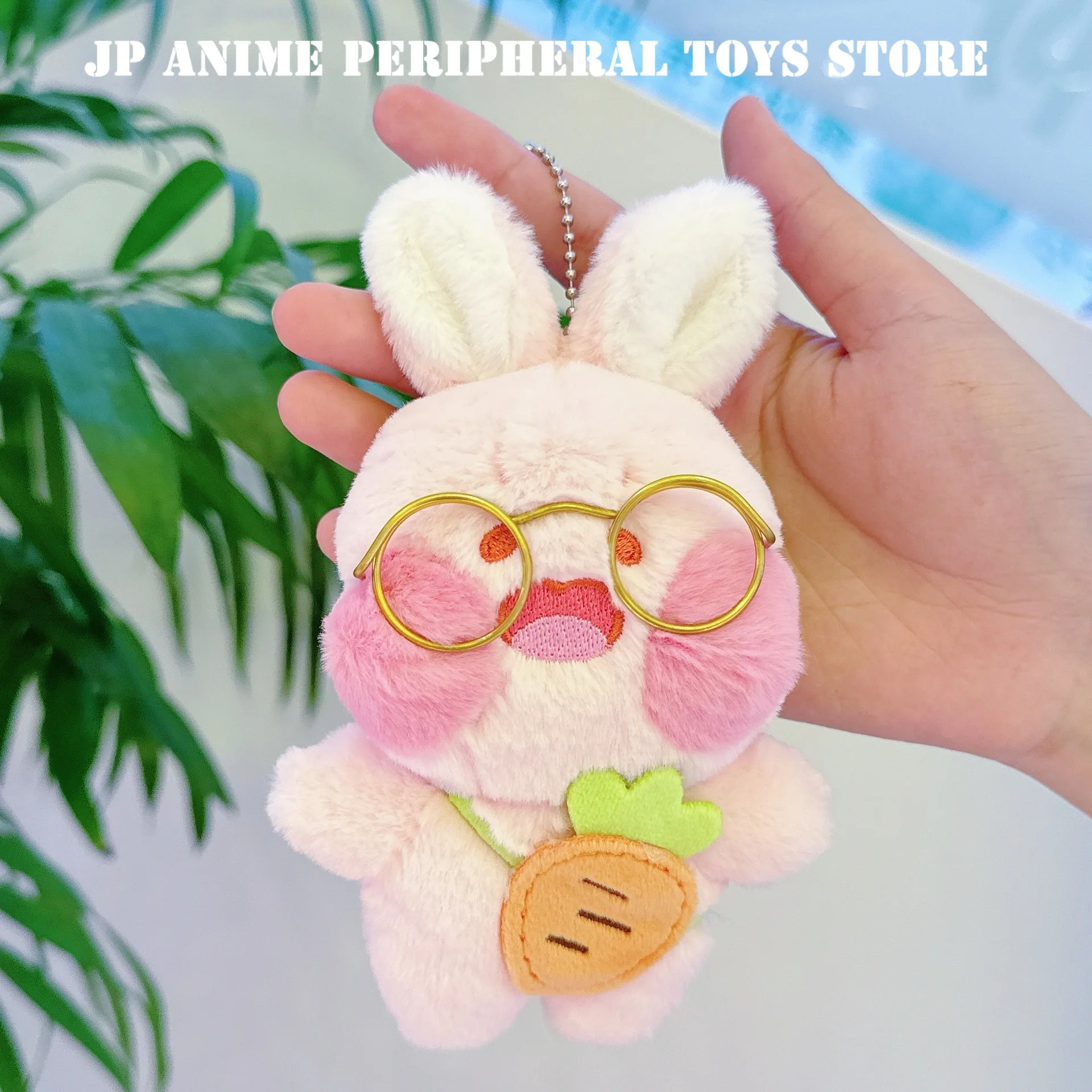 2025 lunettes carotte lapin en peluche pendentif dessin animé mignon lapin étudiant porte-clés sac à dos décoration cadeau d'anniversaire pour enfants