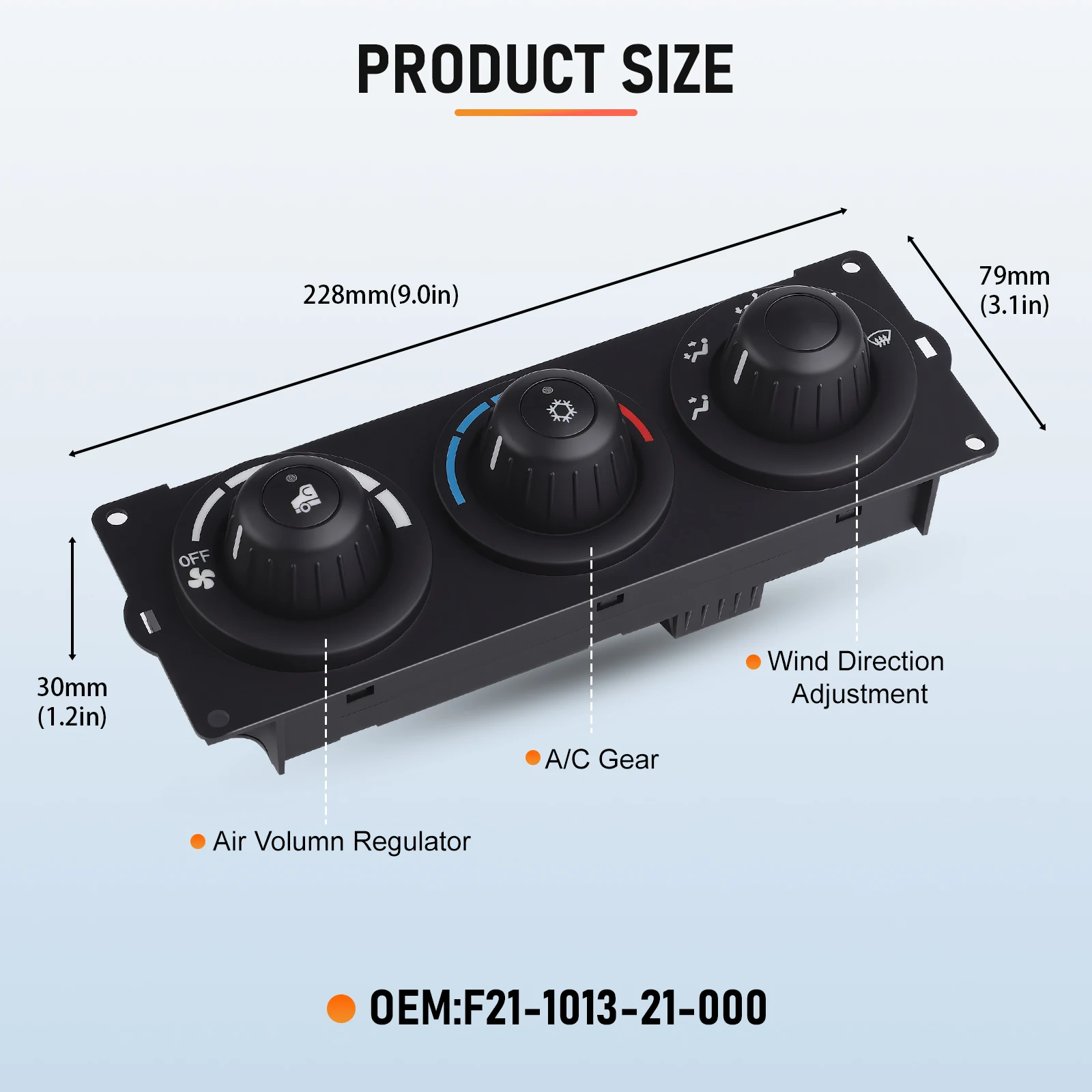 Für Kenworth T660 T600 T800 W900 Klimaanlage-Heizungs-Schalttafel Klimasteuerungsmodul OEM F21-1013-21-000, F21101321000 – Detail 2