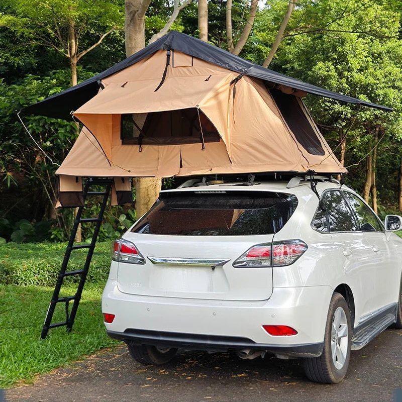 Auto Parts Low-Profile 2-Layer Rooftop Tent Quick Setup Waterproof for SUV Pickup Off-Road Camping