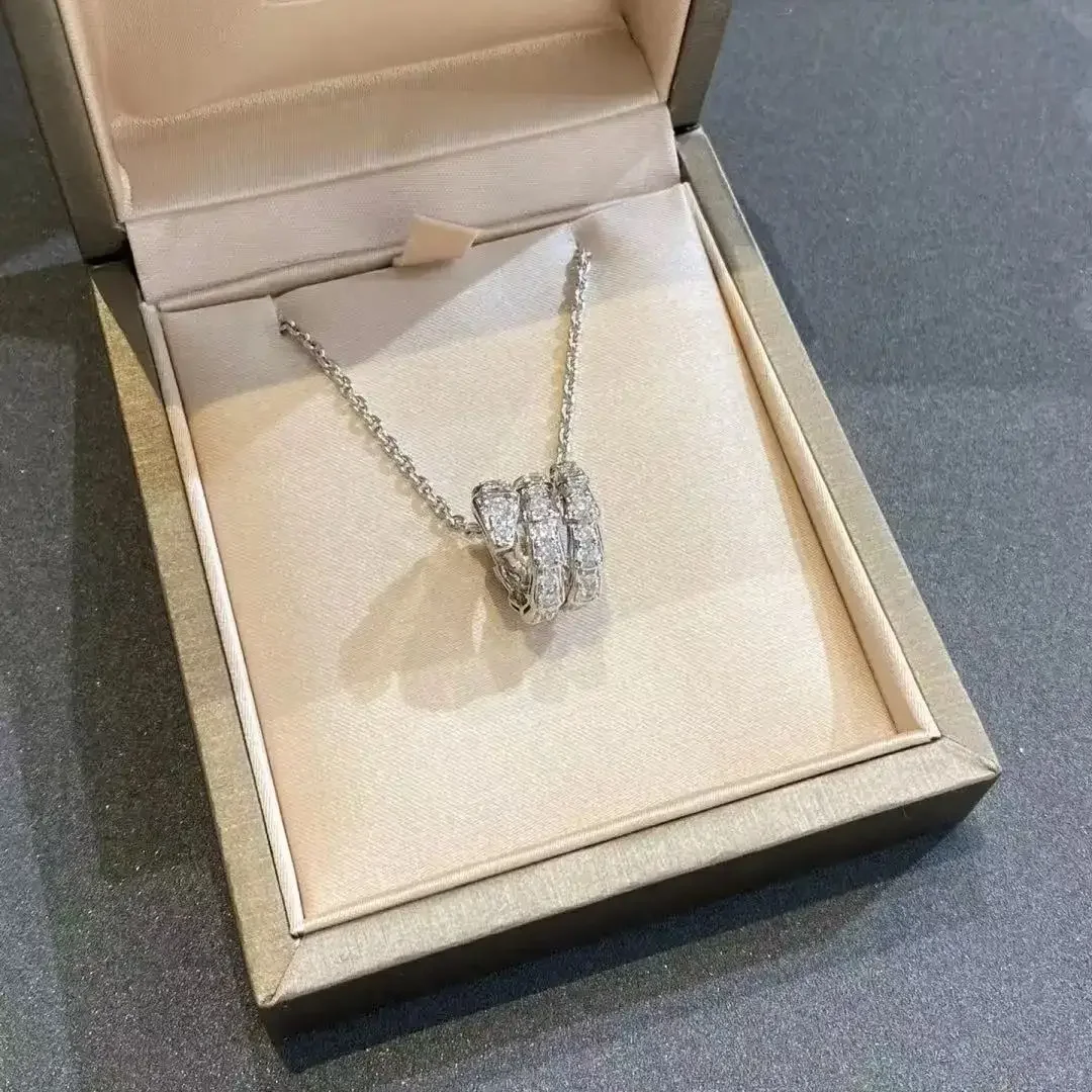 

Оригинальный французский дизайн S925 с бриллиантами, многокруглое ожерелье со змеей, свадебный подарок на День святого Валентина