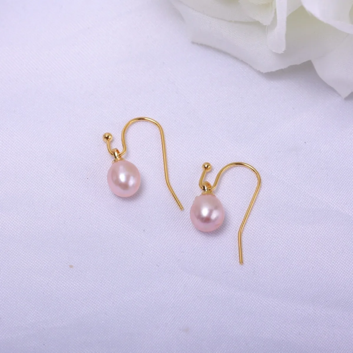 Minimalist Dainty Women Brass 18K Gold Plated Ear Hook Blank Setting Handmade Findings For DIY Pearl Earrings