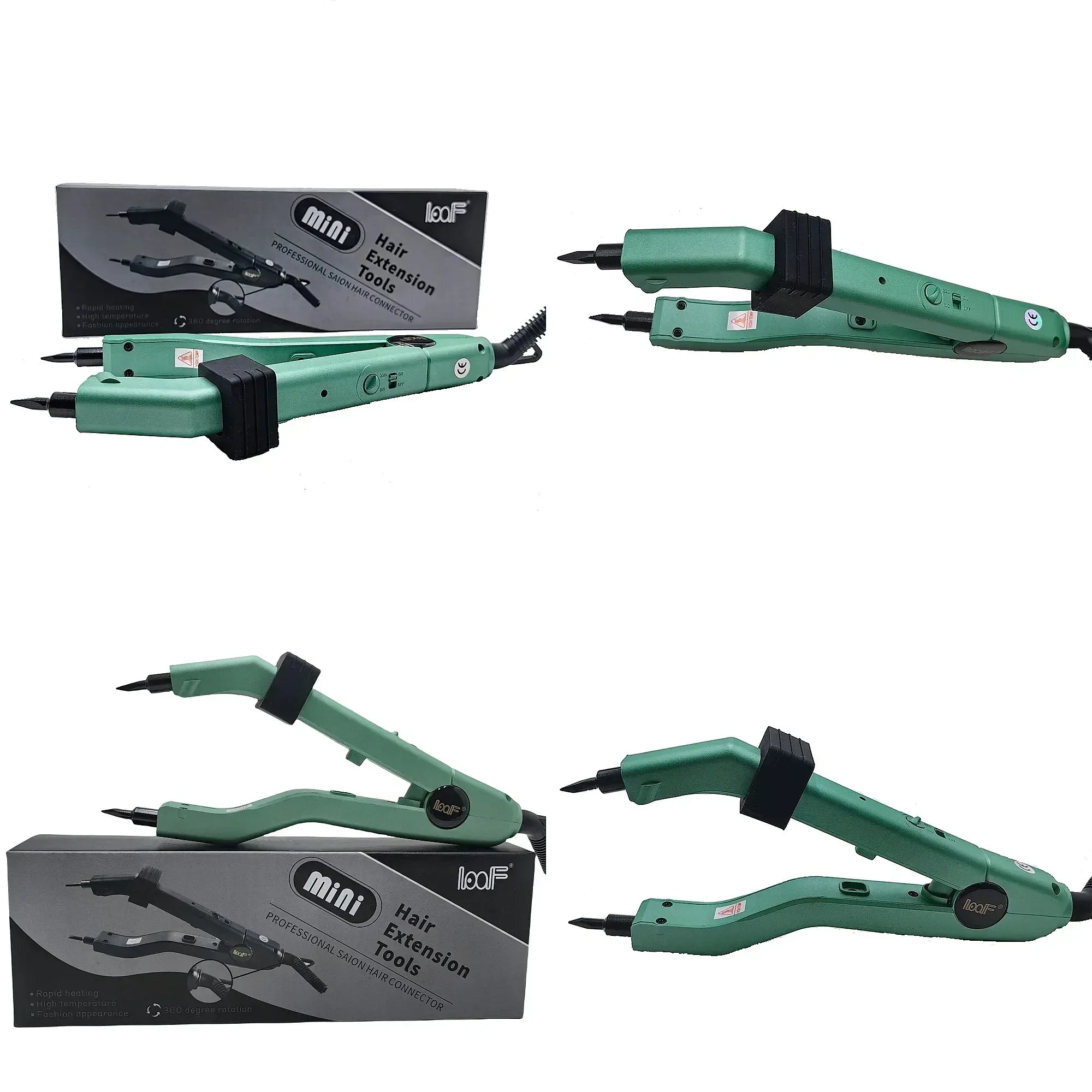 Green Professional Keratin Hair Extension Iron Heat Constant Temperature Fusion Tool EU UK US Plug