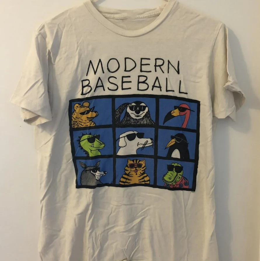 

Vtg Modern Baseball Band For Fans Cotton White Full Size Unisex Shirt J424