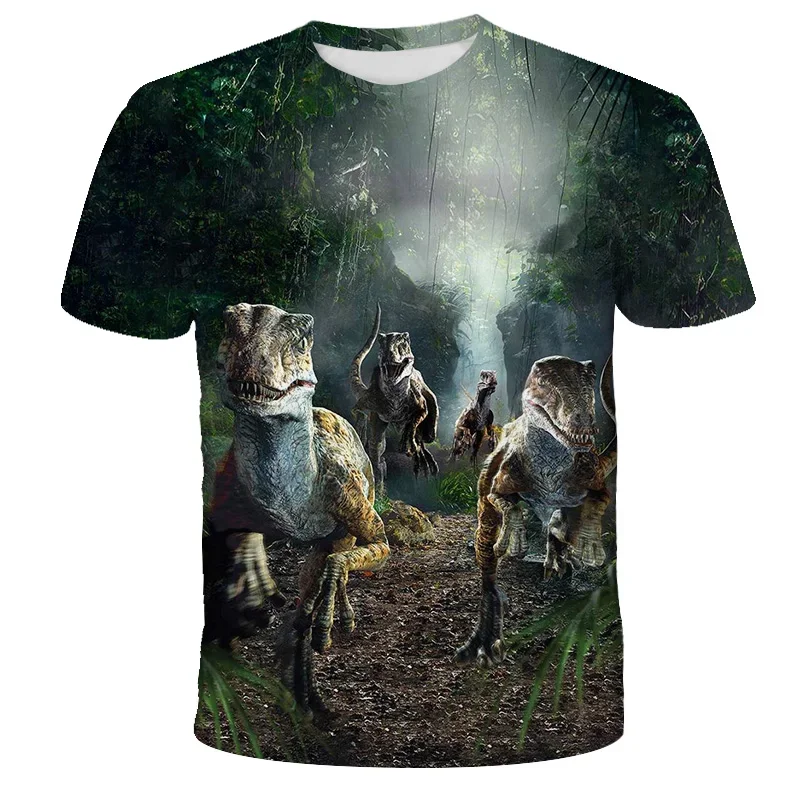 

Jurassic World Dinosaur Y2K Summer Friday 3D Dinosaur Print Creative Quick Drying Breathable Sport Men Plus Size 6XLT Shirt