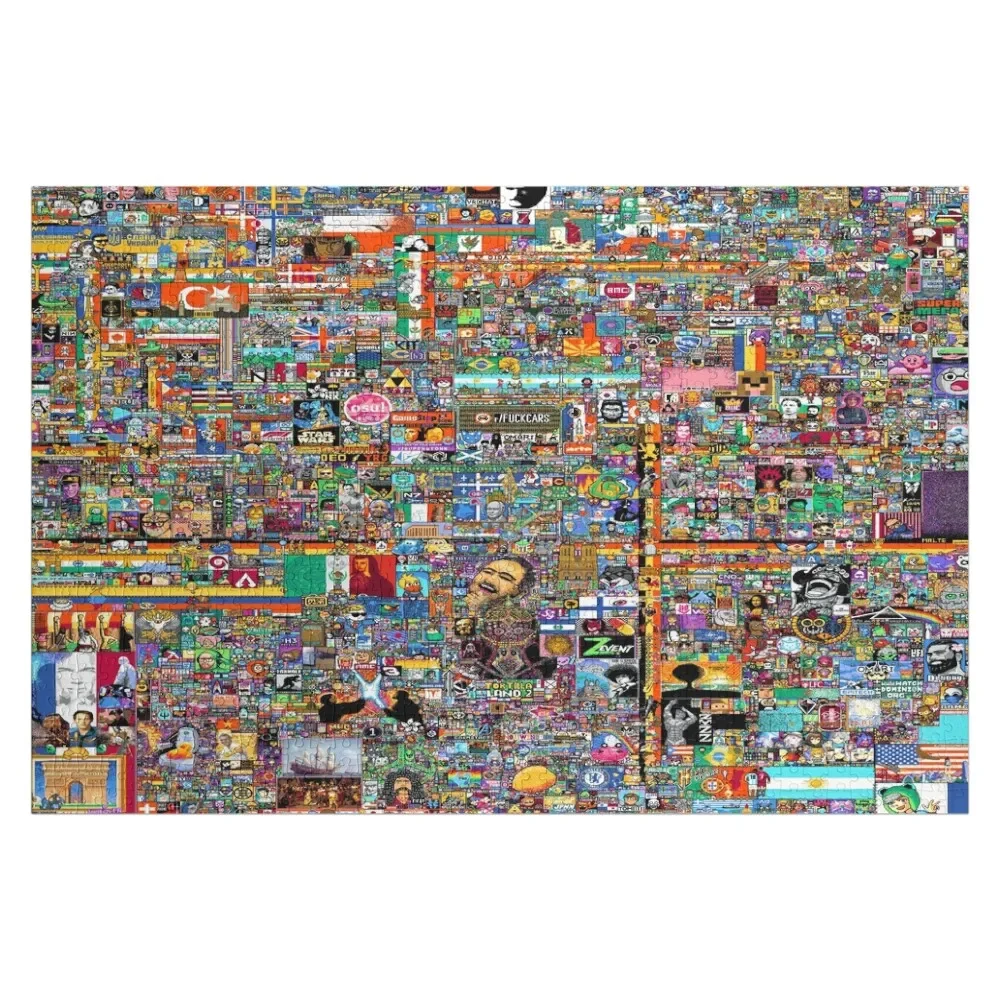 

Reddit Place r/place 2022, головоломка с именем животного, деревянная игрушка, персонализированная подарочная головоломка с фотографией