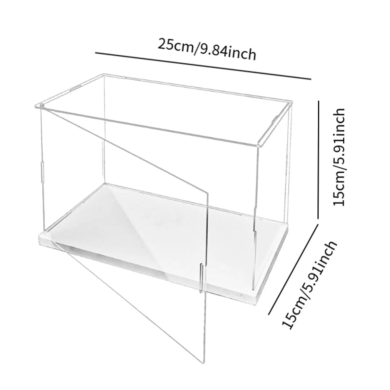 Présentoir en acrylique Transparent, vitrine de protection anti-poussière, conteneur de centre de Table pour poupées, modèles de voitures, objets de collection
