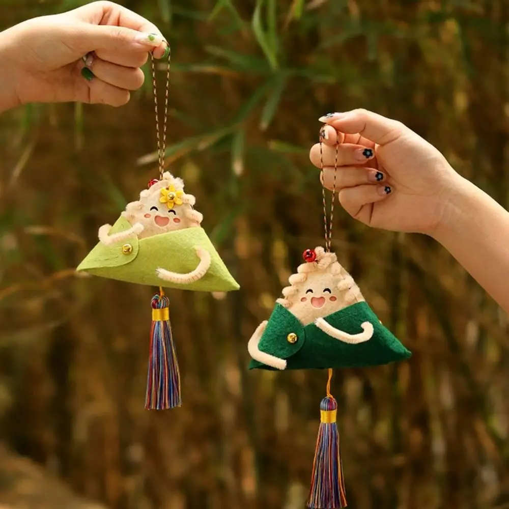 Sac porte-bonheur Zongzi en feutre, festival des bateaux-dragons, Vauxhall et matériaux non tissés, GT, jouet de bricolage de style chinois, accessoires Hanfu