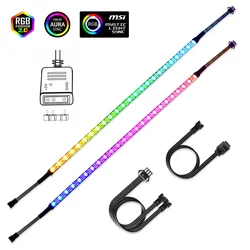 5V 3Pin PC etui LED RGB WS2812 adresowalny Pixel LED pasek do ASUS AURA/MSI mistic Light/RGB Fusion 2.0 światło płyty głównej