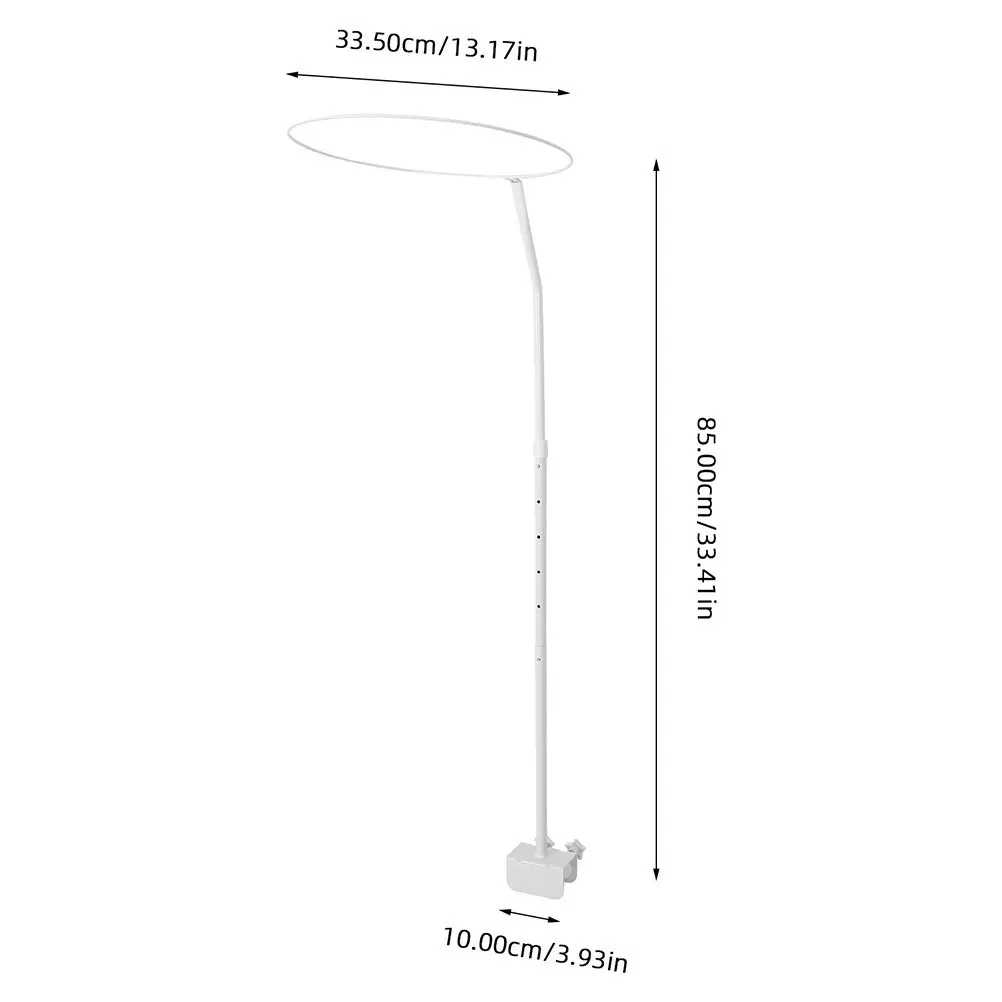 2 مجموعات المزدوج كليب سرير صافي حامل كتيفة حديد قابل للتعديل تصاعد الرف دعم سرير بيبي المظلة حامل الملحقات #4