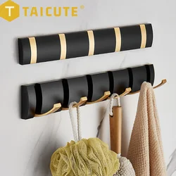 TAICUTE gancio da parete pieghevole gancio 2 vie installazione cappotto vestiti portasciugamani accessori da cucina per bagno, 4 colori